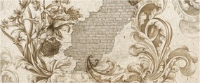 Kép - Fal virágokkal (120x50 cm)