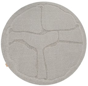 Szürke gyapjú kerek szőnyeg ø 120 cm Morphic Organica – Agnella