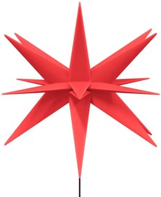 3 db összecsukható tüskés piros LED-es karácsonyi lámpa 57 cm