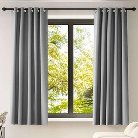 Sötétítő függöny thermo átvezetőkkel szürke 2db 140x160cm