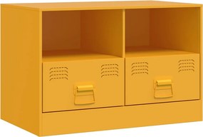 vidaXL mustársárga acél TV-szekrény 67 x 39 x 44 cm