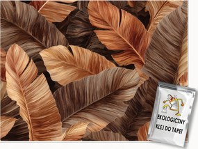 Fotótapéta Levelek Absztrakt Barna Hálószoba Nappali Tapéta Flizelina 200x140