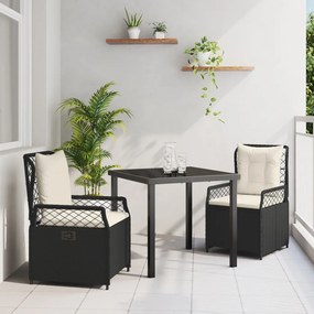 9 darabos kertibútor étkezőszett Világosszürke Poli Rattan