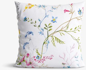 Goldea pamut párnahuzat - festett réti virágok 45 x 45 cm