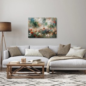 Üveg kép – Pipacsmező absztrakciója (70x50 cm)