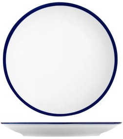 24 részes porcelán étkészlet, fehér/kék