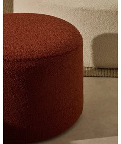 Terrakotta színű buklé puff Kaeli – Kave Home