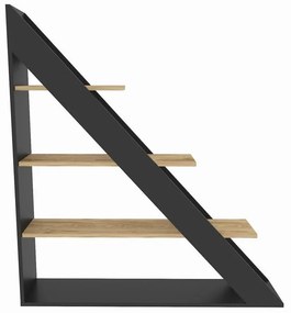 könyvespolc Pisagor - Black, Oak