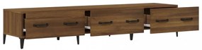 barna tölgyszínű szerelt fa TV-szekrény 150 x 34,5 x 30 cm