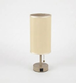 Brilagi - Asztali lámpa USB-porttal TABLON 1xE27/25W/230V bézs/krémszínű