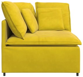 sárga moduláris kanapé sarokmodul párnákkal 100 cm