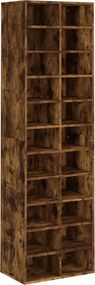 vidaXL füstös tölgy színű szerelt fa cipősszekrény 54 x 34 x 183 cm