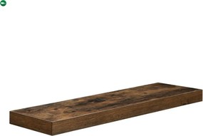 Rusztikus barna lebegő fali polc 60 × 20 × 3 cm