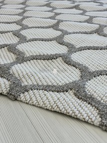 Bouclair bézs alapon szürke minta G3718 rongyszőnyeg 160x220cm