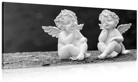 Kép angyal pár fekete fehérben