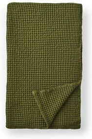 Zöld pamut takaró 150x200 cm Jaipur Chunky Waffle – Pineapple Elephant