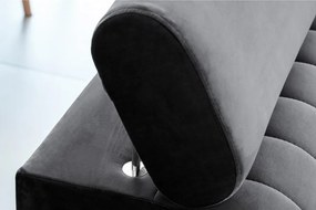 Sötétszürke bársony kinyitható kanapé 261 cm Laurence – ELTAP