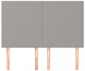 világosszürke szövet fejtámla 144x5x118/128 cm