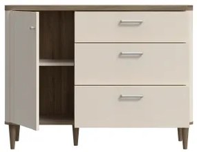 Fiókos komód VIRO barna/bézs