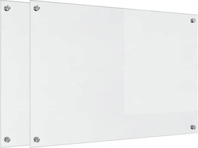vidaXL Konyhai splashback 2 pcs Átlátszó 90 x 60 cm edzett üveg