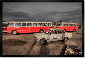 Poszterek keretben 60x40 Nagy Fiat és busz Jelcz