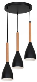 Csillár zsinóron MUZA 3xE27/60W/230V kerek