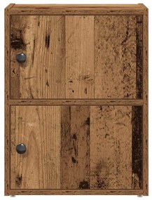 antik fa színű szerelt fa könyvespolc 40x24x52 cm