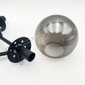 Brilagi - MALIVA felületre szerelhető csillár 3xE14/15W/230V fekete/füstszínű