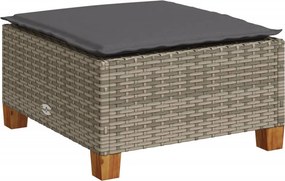 vidaXL szürke polyrattan kerti ülőke párnával 63,5 x 56 x 32 cm