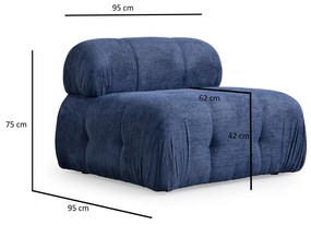 Sarok ülőgarnitúra Pettit 3 (sötétkék). 1101728