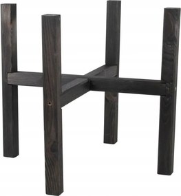 Fa virágtartó állvány Fekete 34x34x30cm