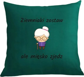 Párna párnahuzat Klasszikus Nagymama Krumpli hagyd, de a húst edd meg