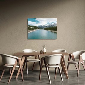 Hegyi tájkép (üvegen) (70x50 cm)