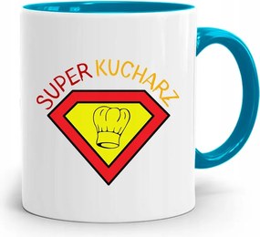 Kék Bögre Szuper Ajándék Szuper Szakácsnak, fényképes nyomattal