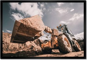 Poszterek keretben 60x40 kotrógép rakodógép építés