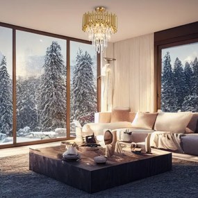 Csillár rúdon MADISON 9xE14/40W/230V arany