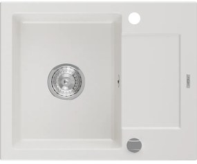 Mexen Enzo 1-medencés gránit mosogató rövid edényszárítóval 576 x 465 mm, Fehér - 6506571005-20