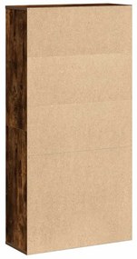füstös tölgy színű szerelt fa könyvszekrény 60x24x120 cm