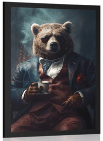 Plakát állati gengszter medve