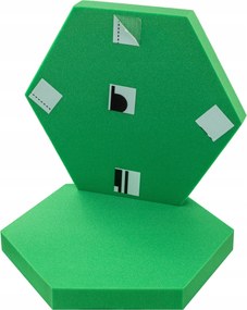 Hexagon smaragd dekoratív beltéri díszítő panel 5 cm falra