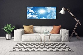 Vászonfotó Blue Sky Sun Clouds 100x50 cm