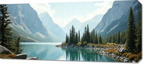 Vászonkép 90x40cm Hálószoba Nappaliba Panoráma Hegyek