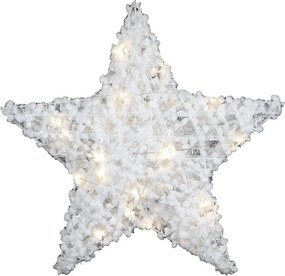 Karácsonyi dekoráció FROSTELLE csillag LED világítással 38 cm, fehér