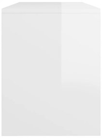 magasfényű fehér szerelt fa fésülködőszék 70 x 35 x 45 cm