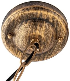 Kültéri csillár láncon 1xE27/60W/230V arany IP44