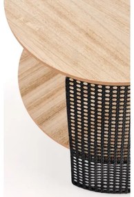 Kávésasztal TRAFICA 41x41 cm fekete/bézs