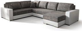 U alakú sarokkanapé Pearle 3 (fehér + szürke) (B). 1057430