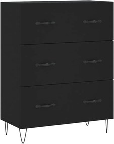 vidaXL fekete szerelt fa tálalószekrény 69,5 x 34 x 90 cm