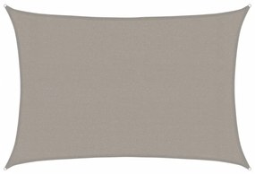 világosszürke négyszögletű HDPE napvitorla 160 g/m² 3x4,5 m