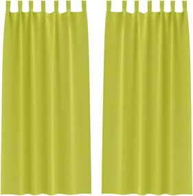 vidaXL Fekete Függöny Gyűrűkkel 2 pcs Zöld 245 x 140 cm Poliészter
